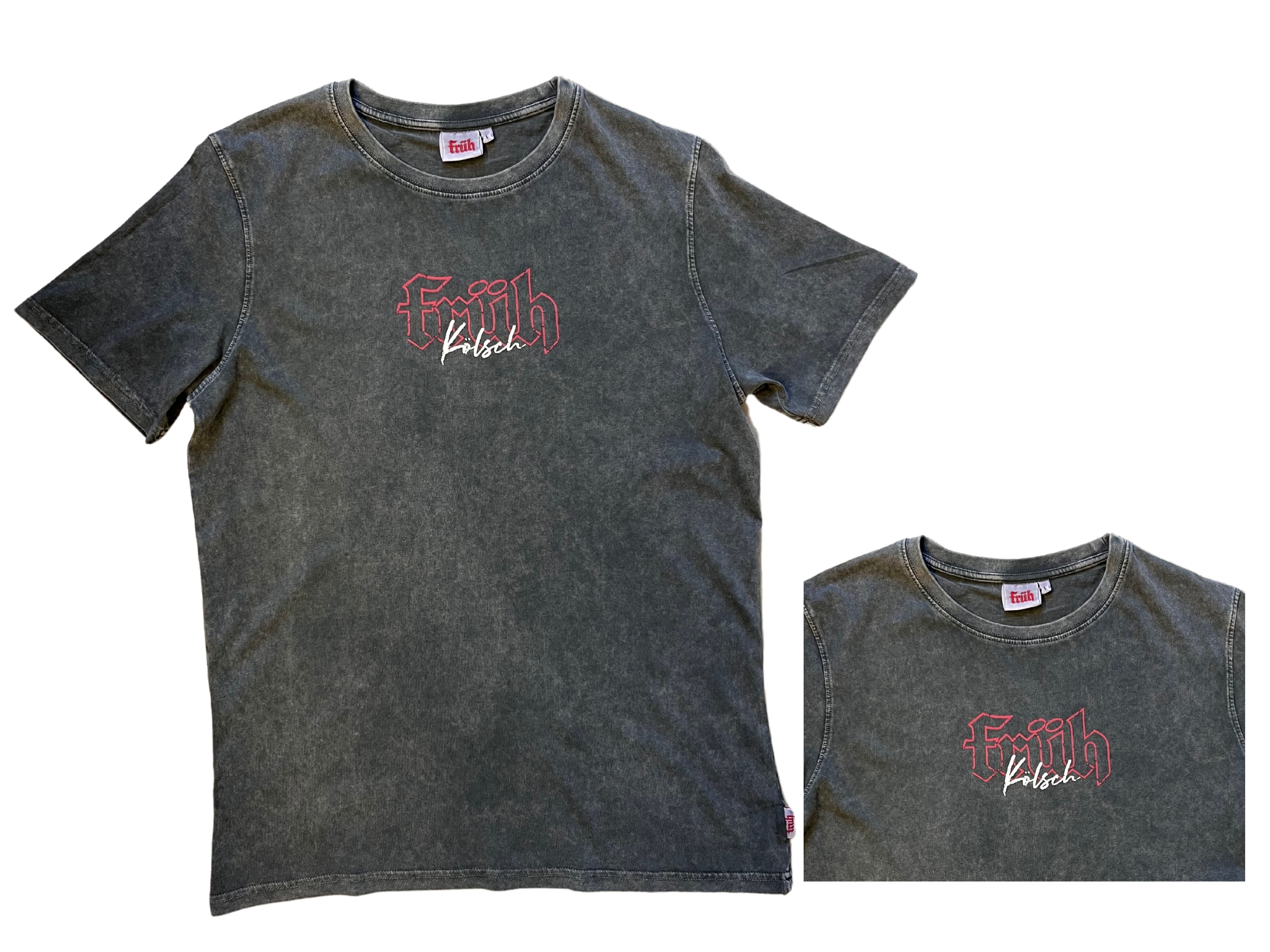 FRÜH Shirt schwarz washed M