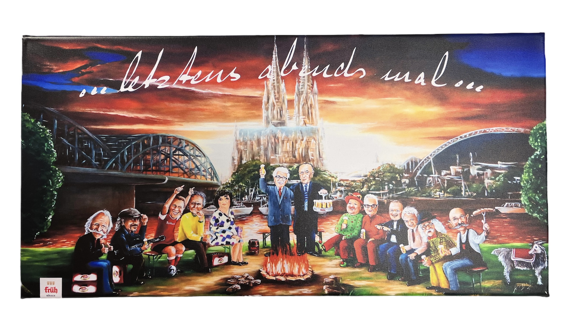 Früh Bild "letztens abends mal" 40cmx20cm