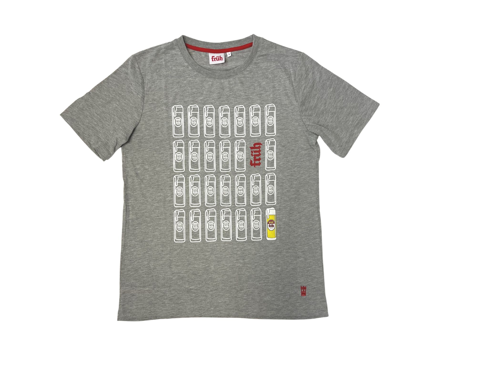 Früh Shirt Grau Kölschgläser