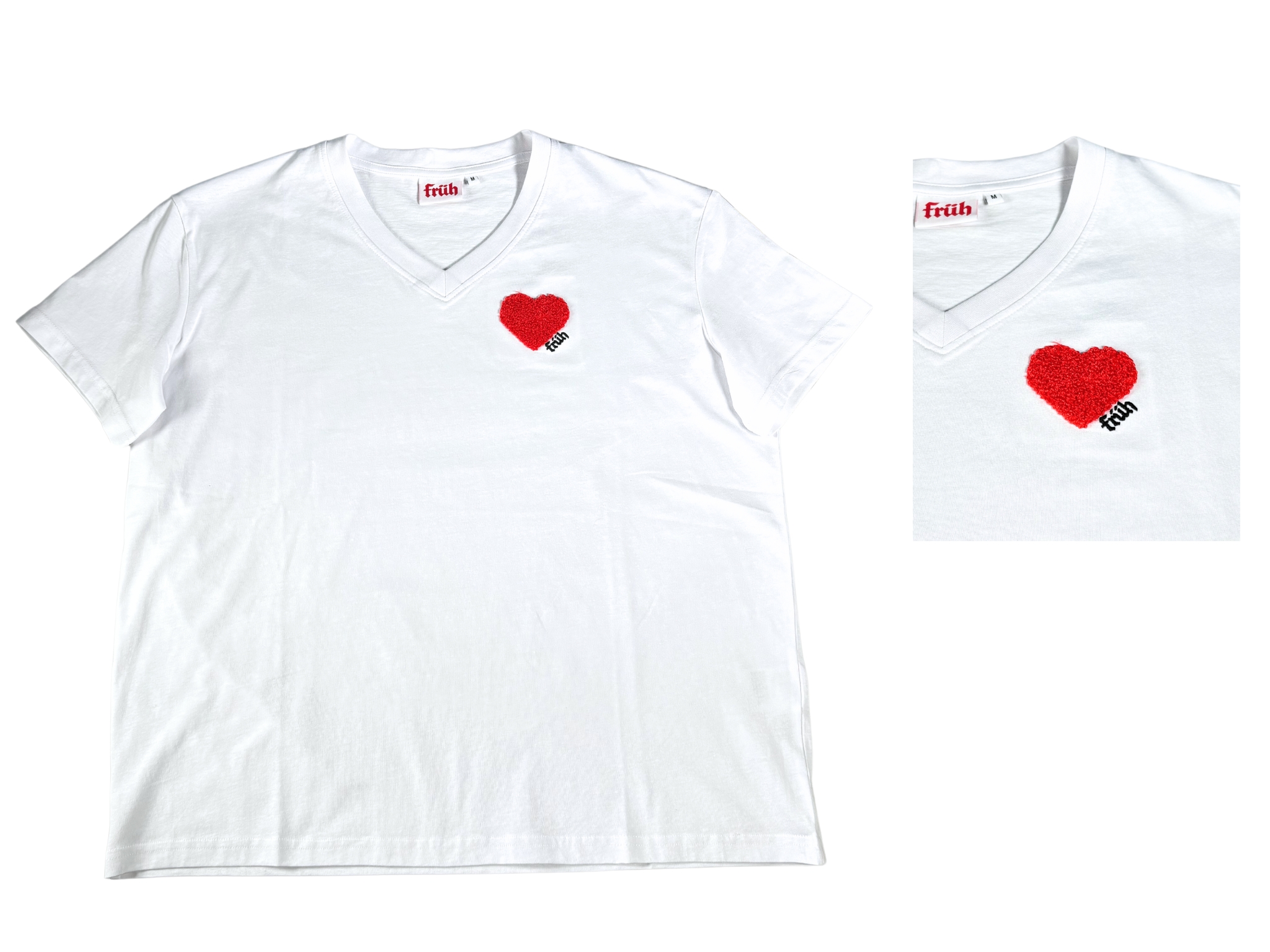 FRÜH Shirt weiss mit Herz S