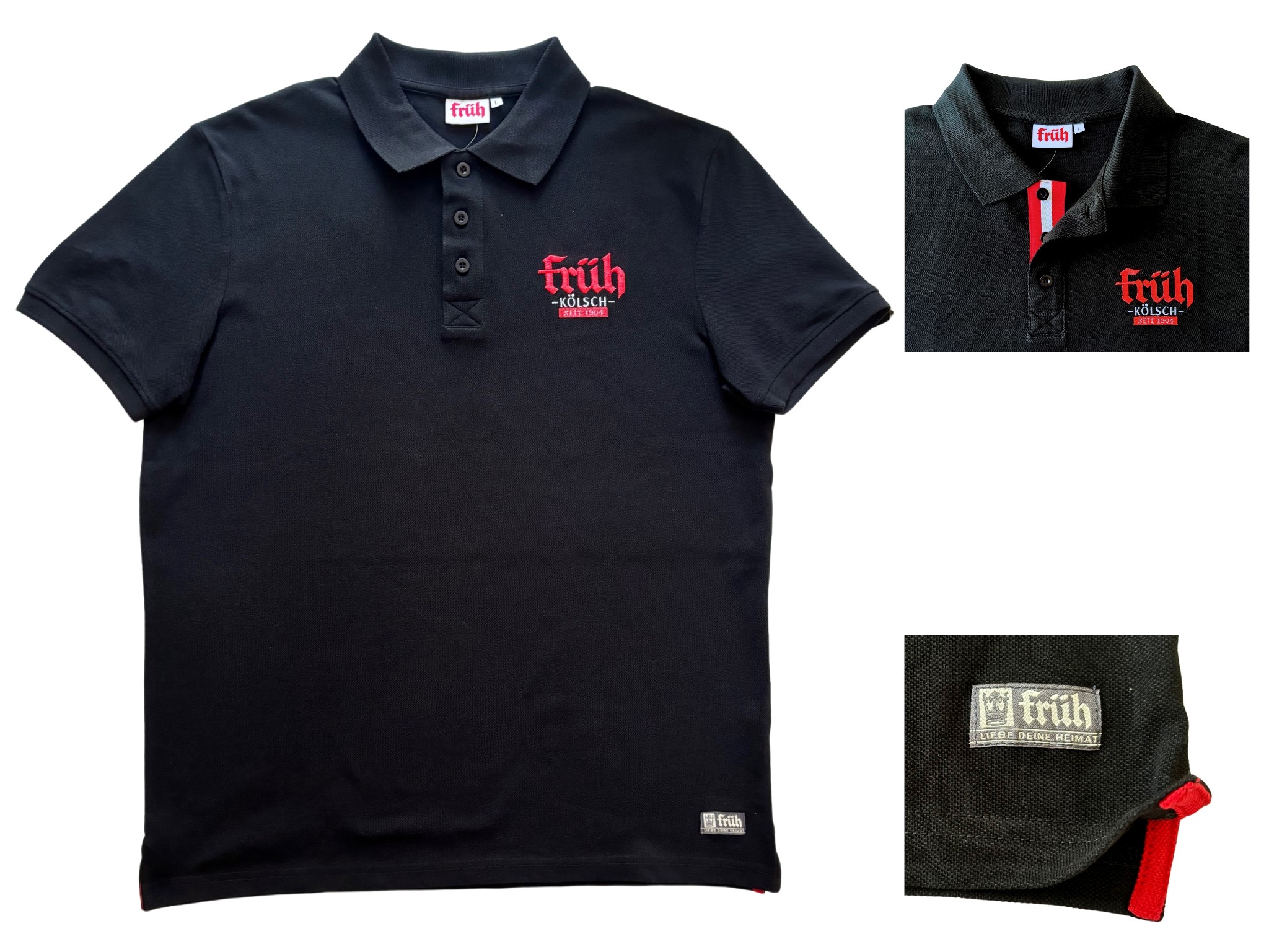 FRÜH Polo Schwarz