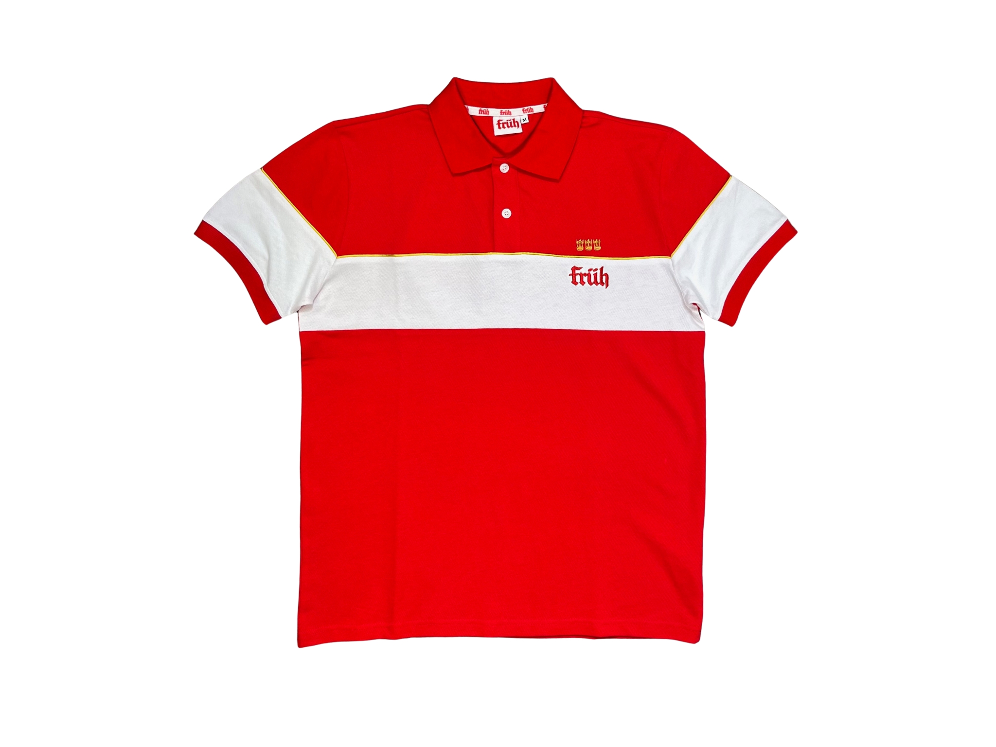FRÜH Polo Shirt Rot Weiß 2XL