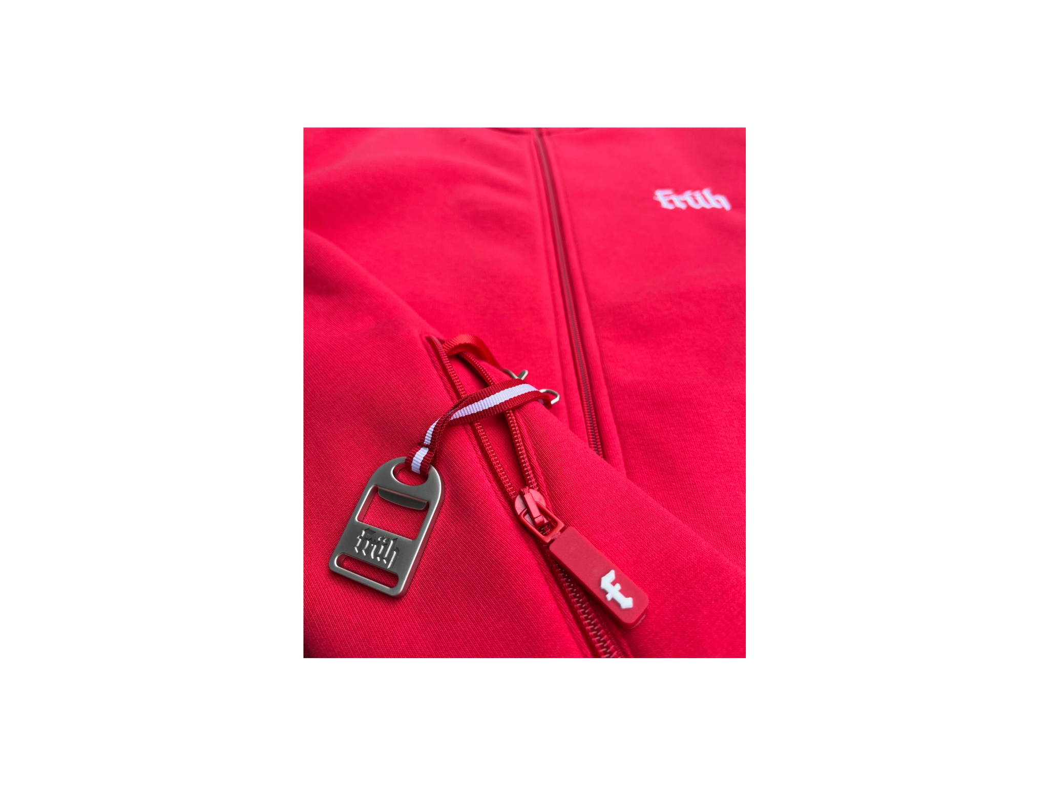 FRÜH Sweatjacke Rot mit Reißverschluss XL