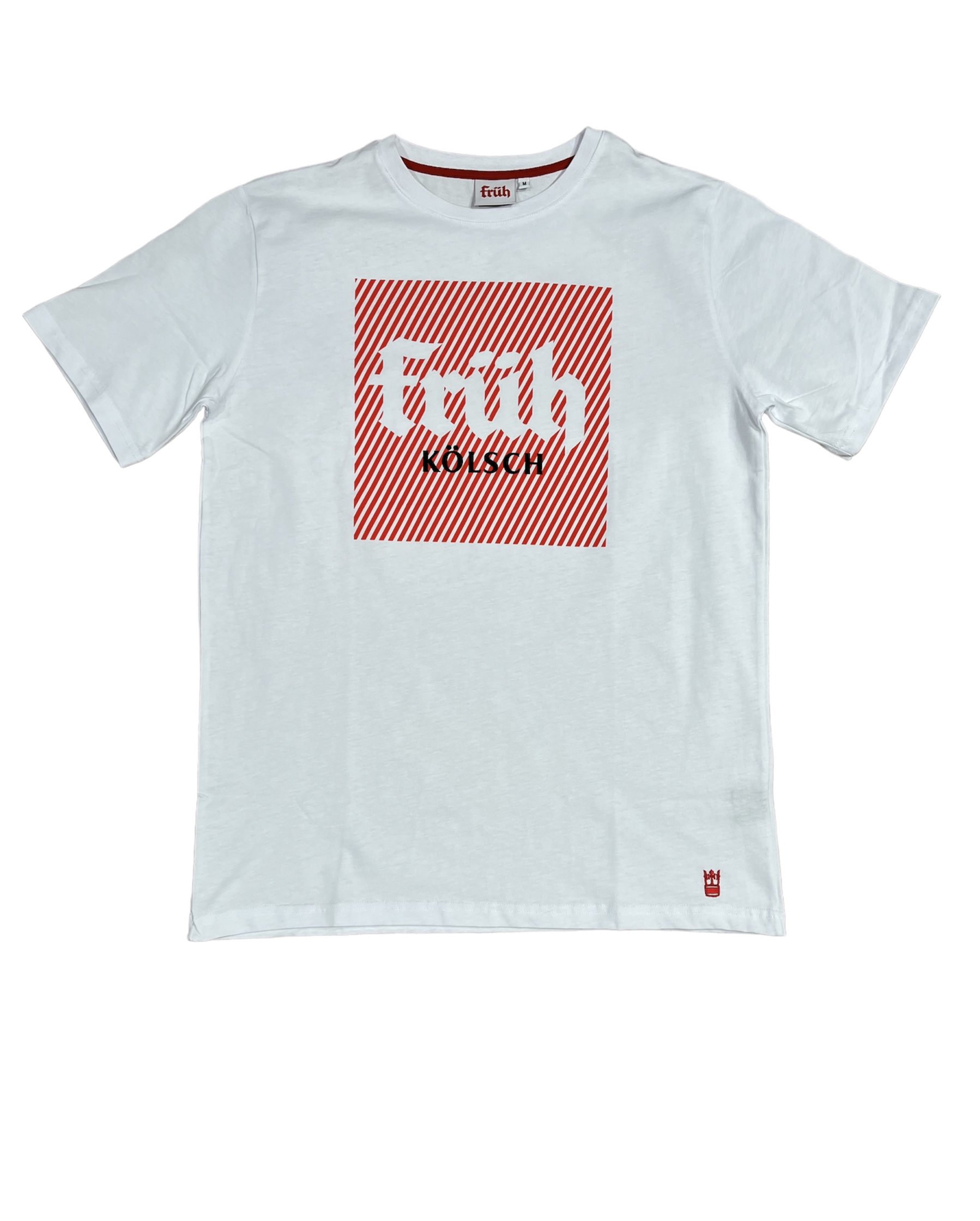 Früh T-Shirt weiss mit Früh Quadrat Logo XS