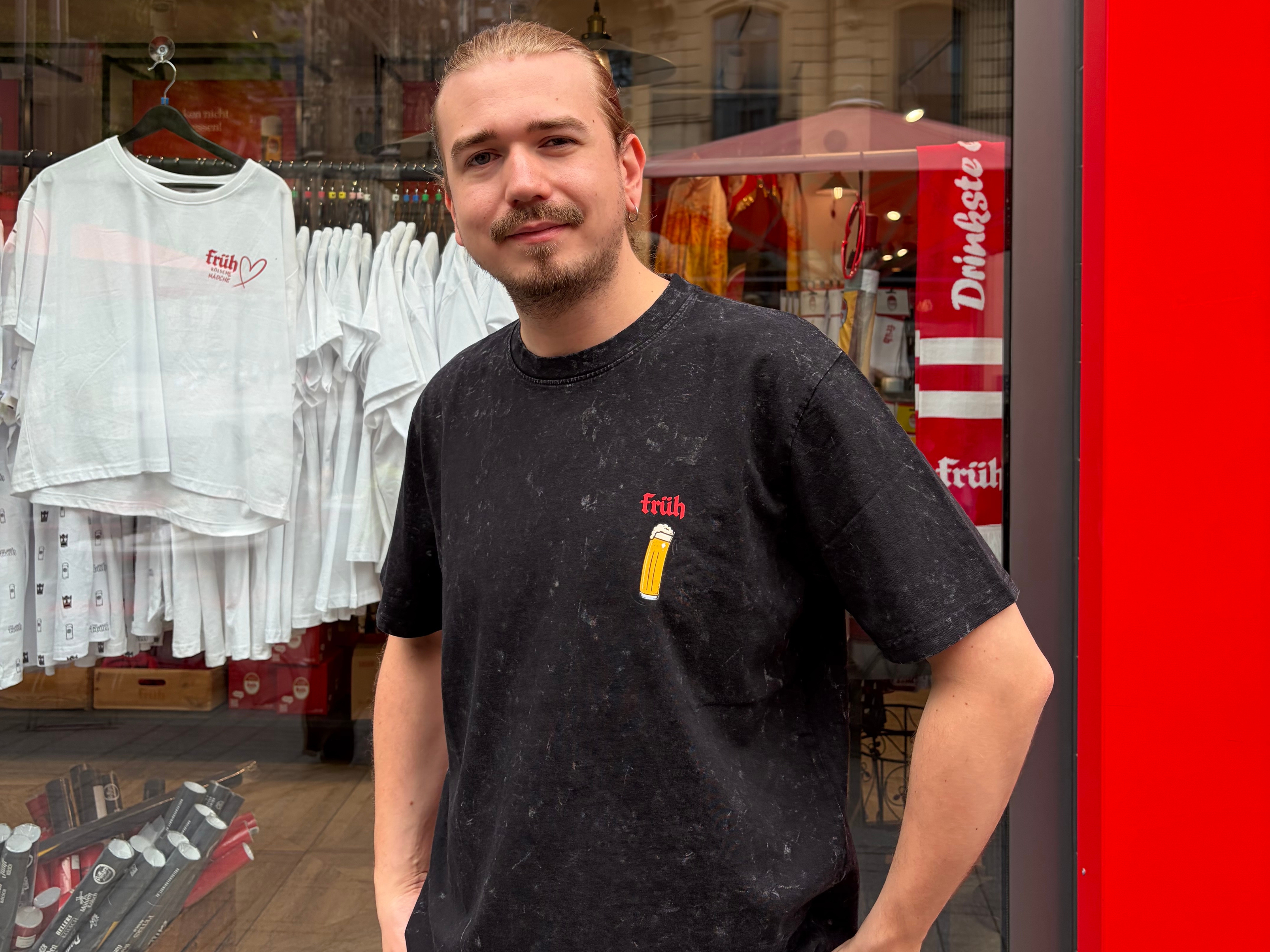 FRÜH Shirt Grau Comic Kölschstange