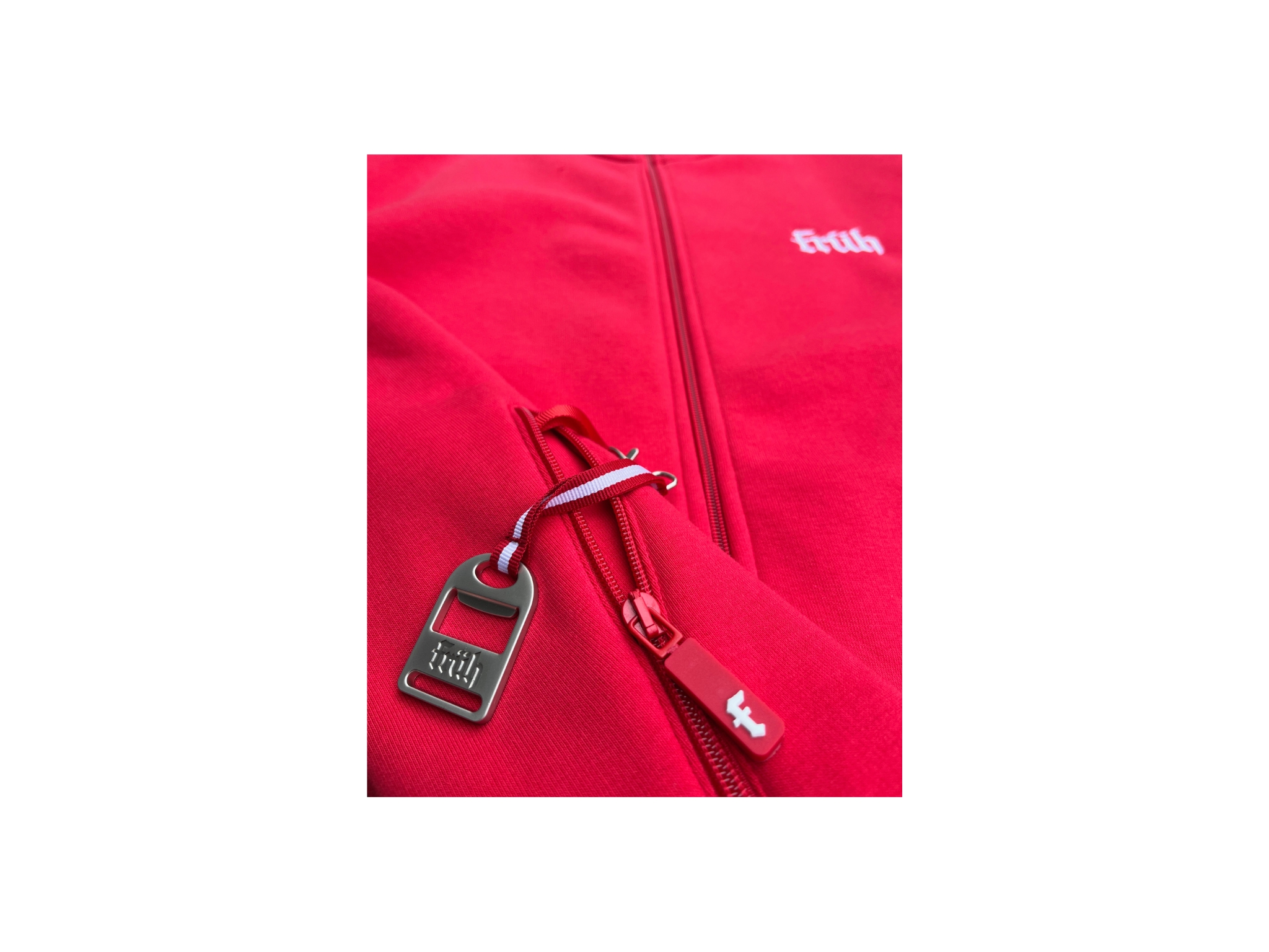 FRÜH Sweatjacke Rot mit Reißverschluss 4XL
