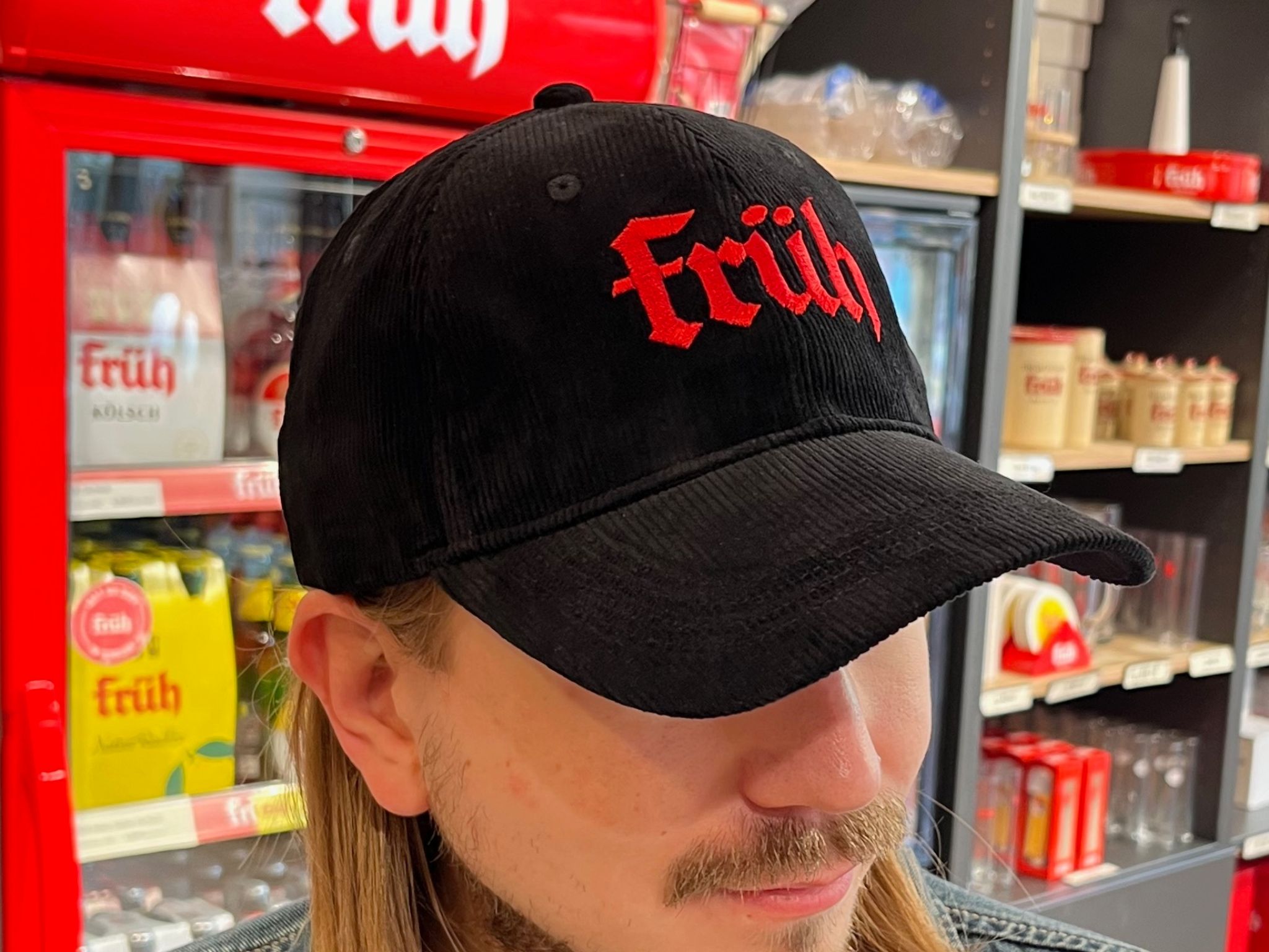 FRÜH Cap Cord Schwarz