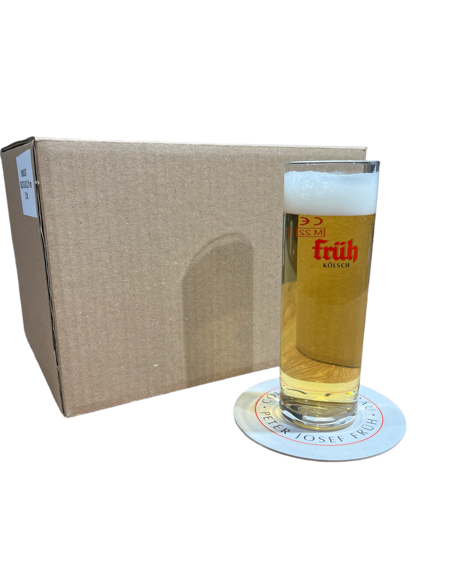 Früh Kölsch Stangen mit Logo, Geschenkbox à 12 Gläser
