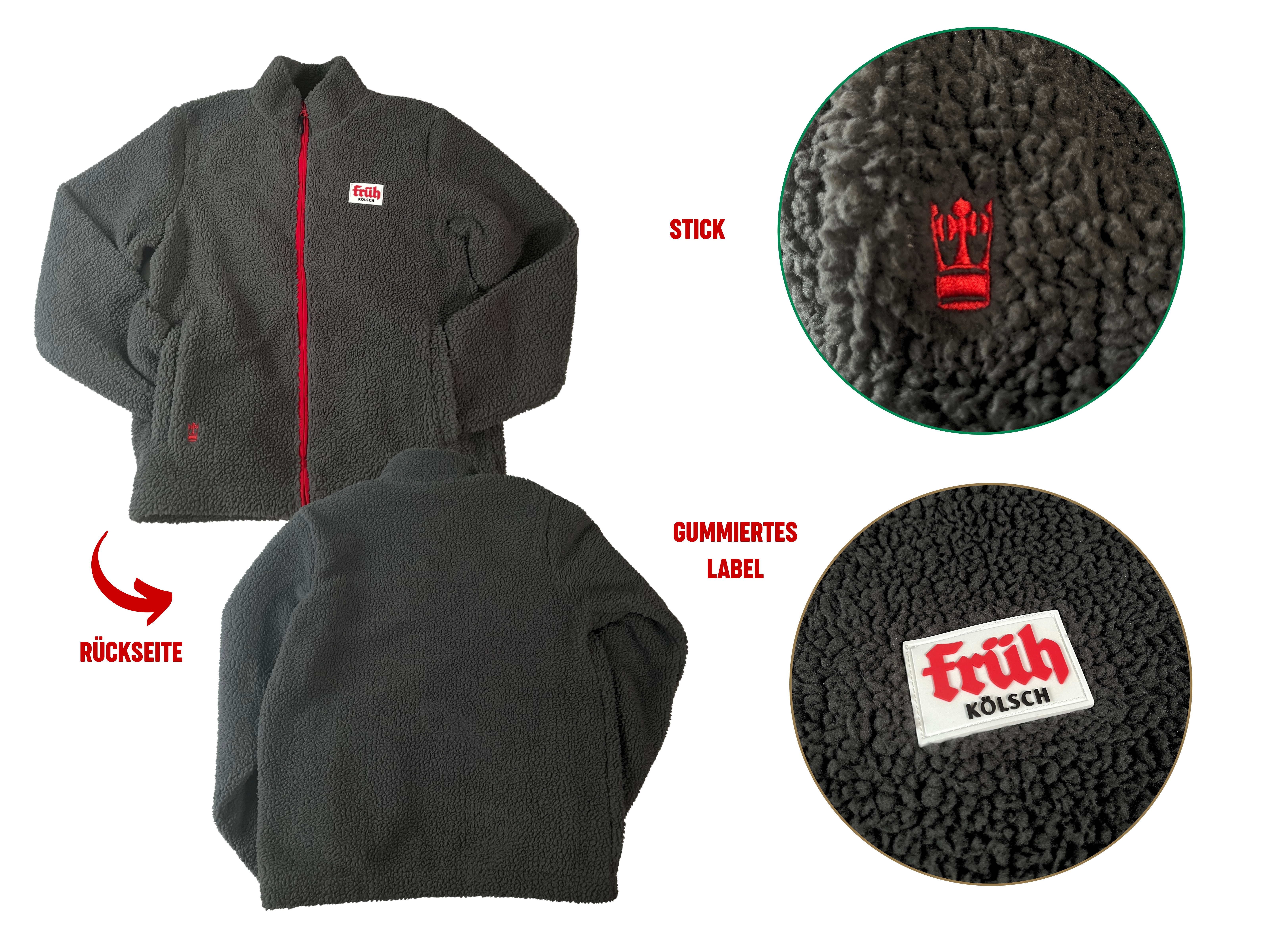 FRÜH Teddyjacke Grau