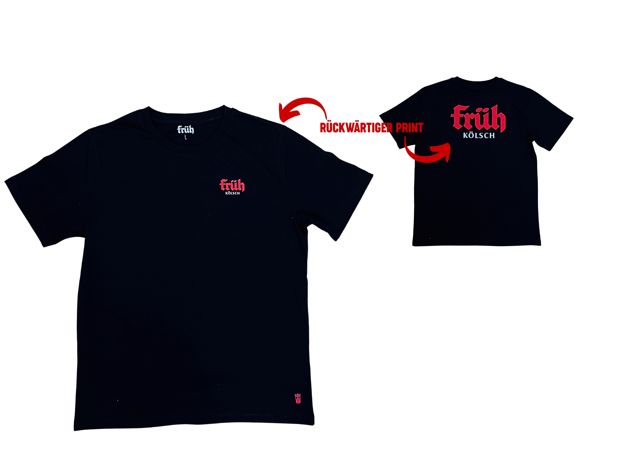 FRÜH Shirt Schwarz Basic Logo