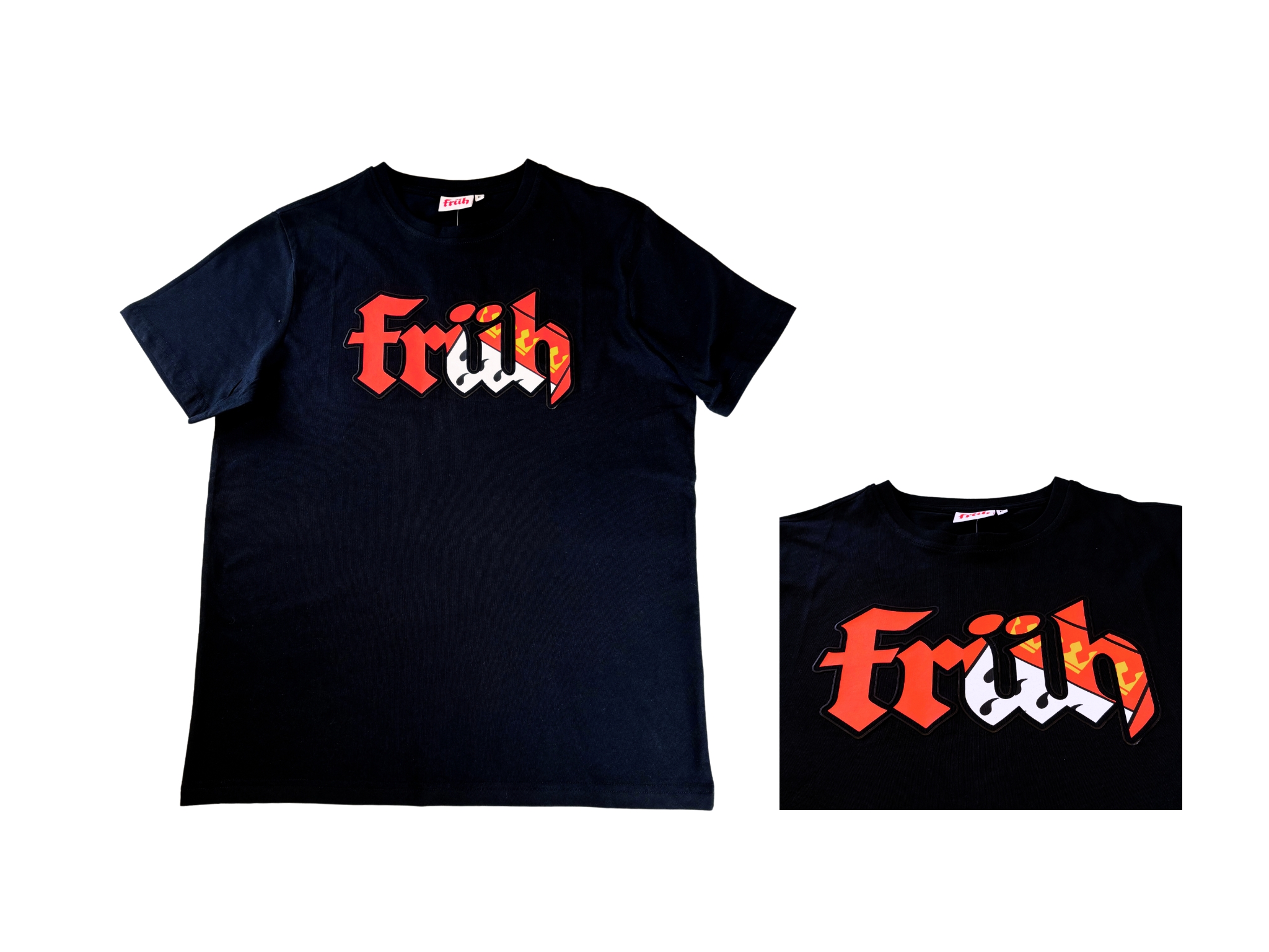 FRÜH Shirt Schwarz Wappen