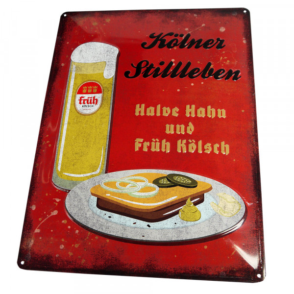 Früh Kölsch Blechschild "Kölner Stilleben"