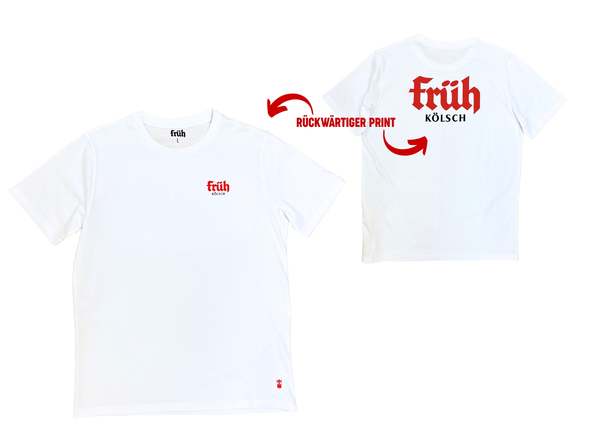 FRÜH Shirt Weiss Basic Logo