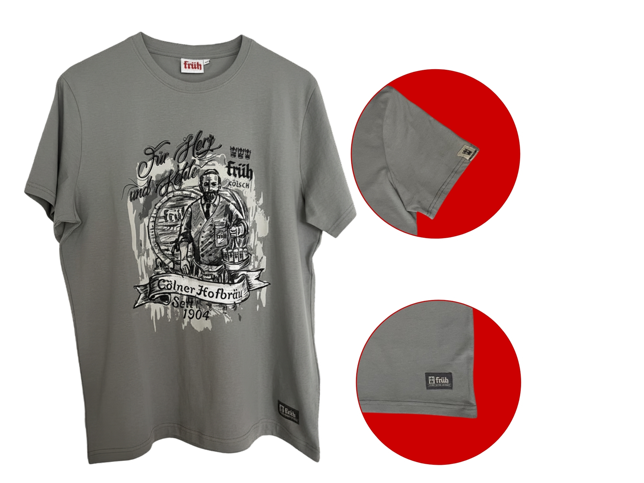 FRÜH Shirt Köbes Grau