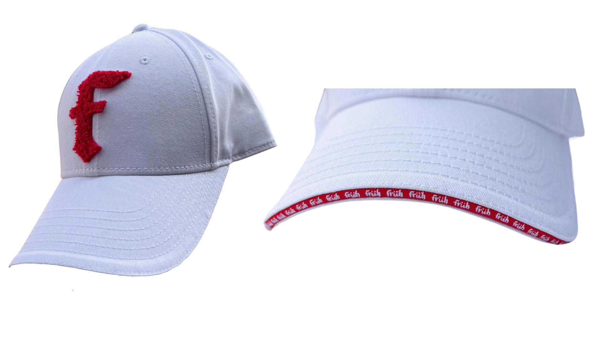 FRÜH Cap weiss mit rotem F