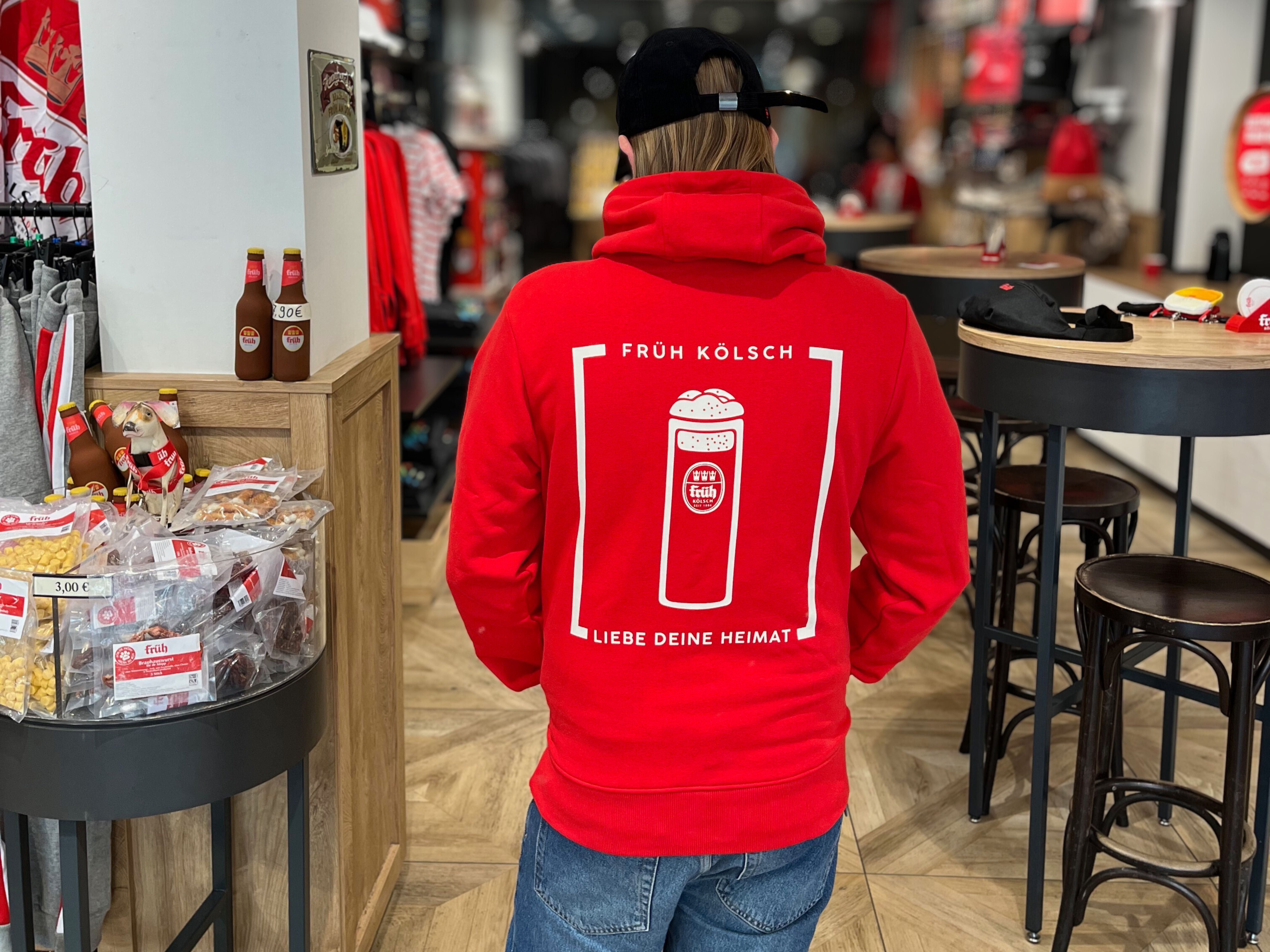 FRÜH Hoodie Rot Stange